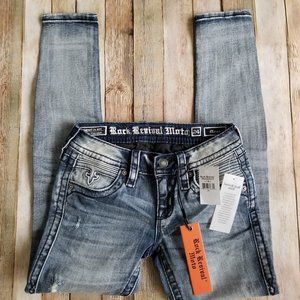 Rock Revival Moon Moto Ankle Skinny Jeans